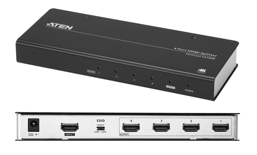 Paradoks wafer atlet KVM Choice, UK:VS184B - Aten - 4 Port True 4K HDMI Splitter product details