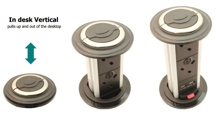 Kvm Choice Uk Desk Pfvxpxd Vertical Dock In Deskport Vertical Flush 2 Way Version Example Pictured