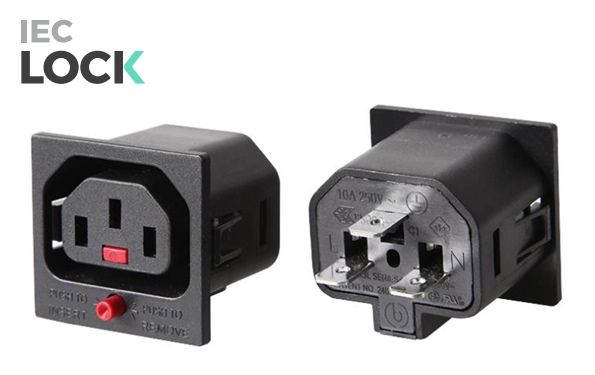 PDU Choice IECL-BTSC13/LB00B - IEC Lock LOCKABLE C13 IEC Locking Outlet ...