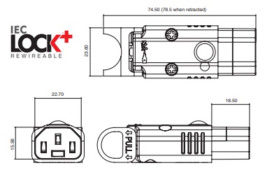 PDU Choice IECL-PA130100BK - IEC Lock+ C13 Locking Re-wireable ...